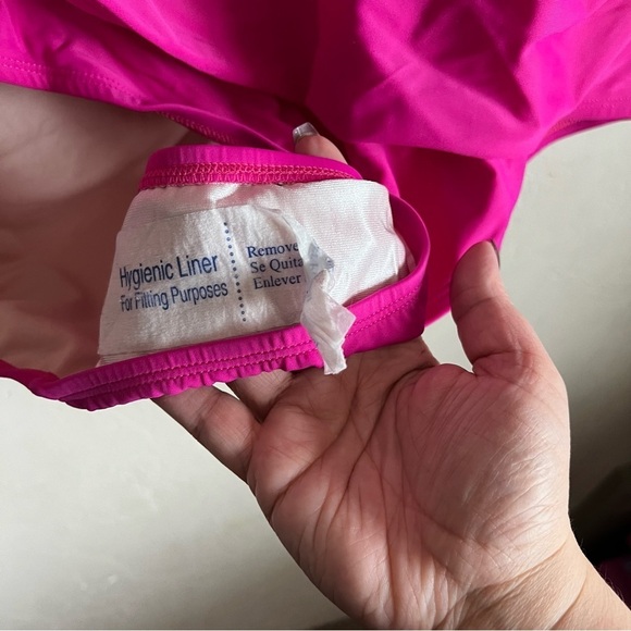 Kona Sol Pink Tummy Control Twist Front Full Coverage Strapless Bathingsuit - Picture 5 of 9